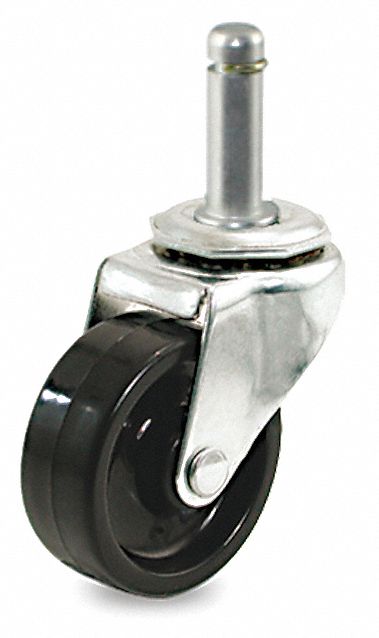 GENERAL PURPOSE FRICTION-RING STEM CASTER, 4 IN WHEEL DIAMETER, 130 LB, SWIVEL CASTER