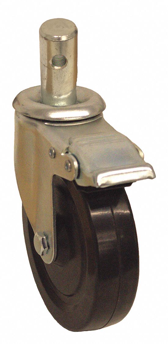 150 lb, TotalLocking BoltIn Stem Caster with Round Stems for