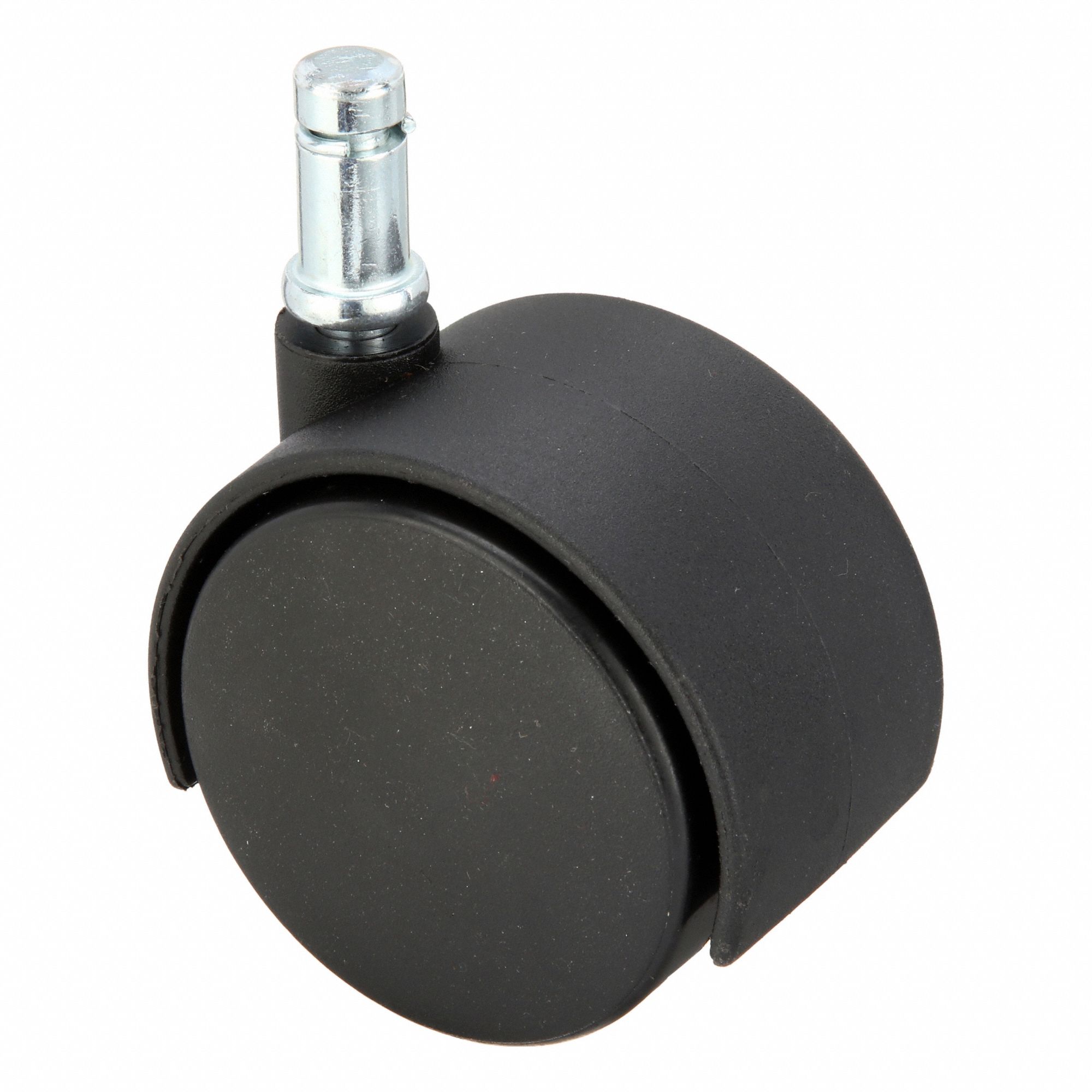 FRICTION-RING STEM CASTER, 2⅜ IN WHEEL DIAMETER, 100 LB, 2¾ IN MOUNTING H, NYLON