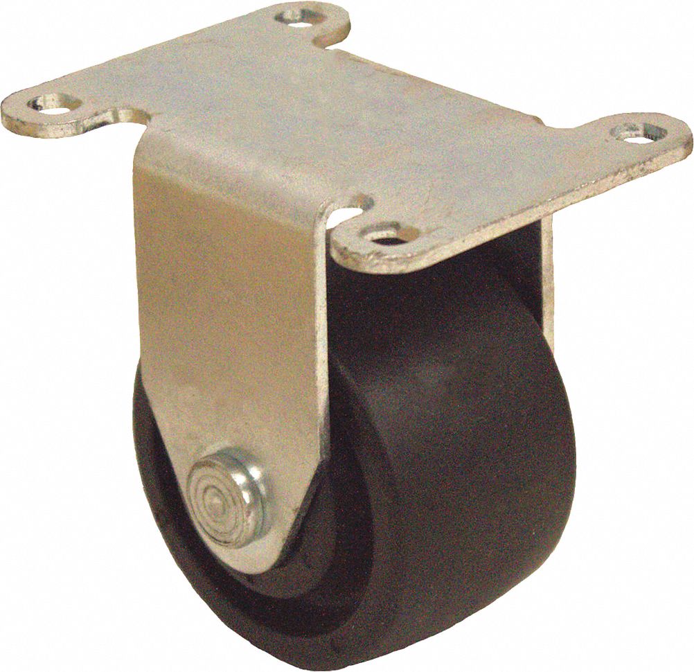 GRAINGER APPROVED LowProfile Standard Plate Caster 3 in Wheel Dia