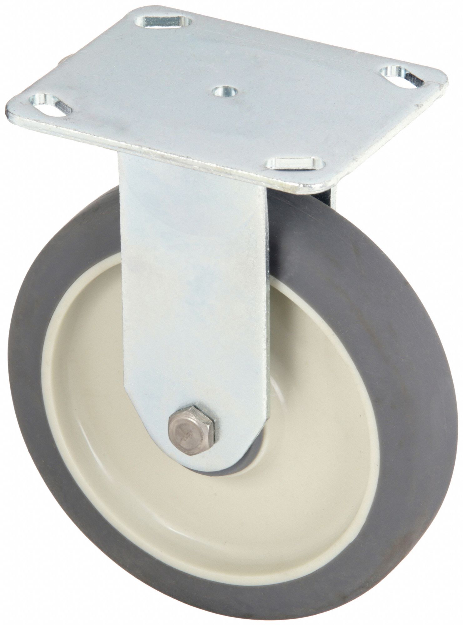 Rigid, No Brake, Plate Caster - 487H01|P12R-PRP060K-P3 - Grainger