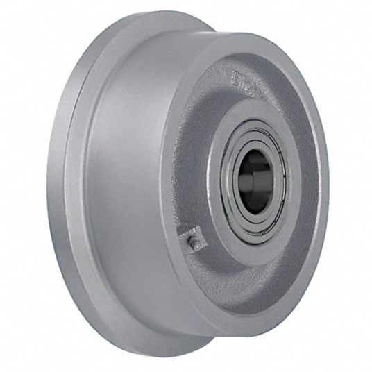 GRAINGER APPROVED SingleFlange Track Wheel, 3 in Wheel Dia., 1540 lb