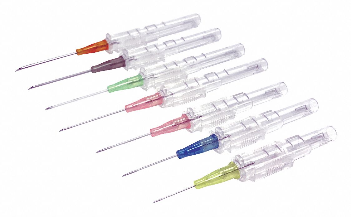 MEDSOURCE Polyurethane Safety Catheter, Green, For Use With IV