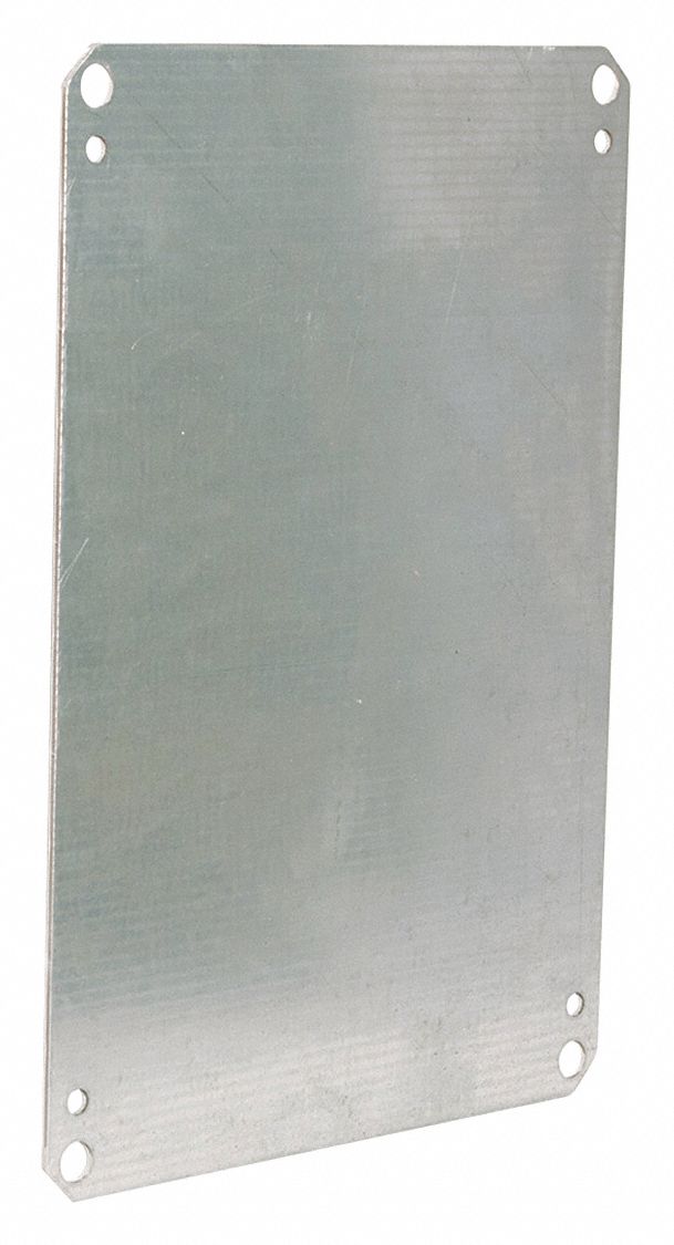 Back Panel: Back Panel Panel, 10.2 in Overall Ht, 10.2 in Overall Wd, Steel, Galvanized