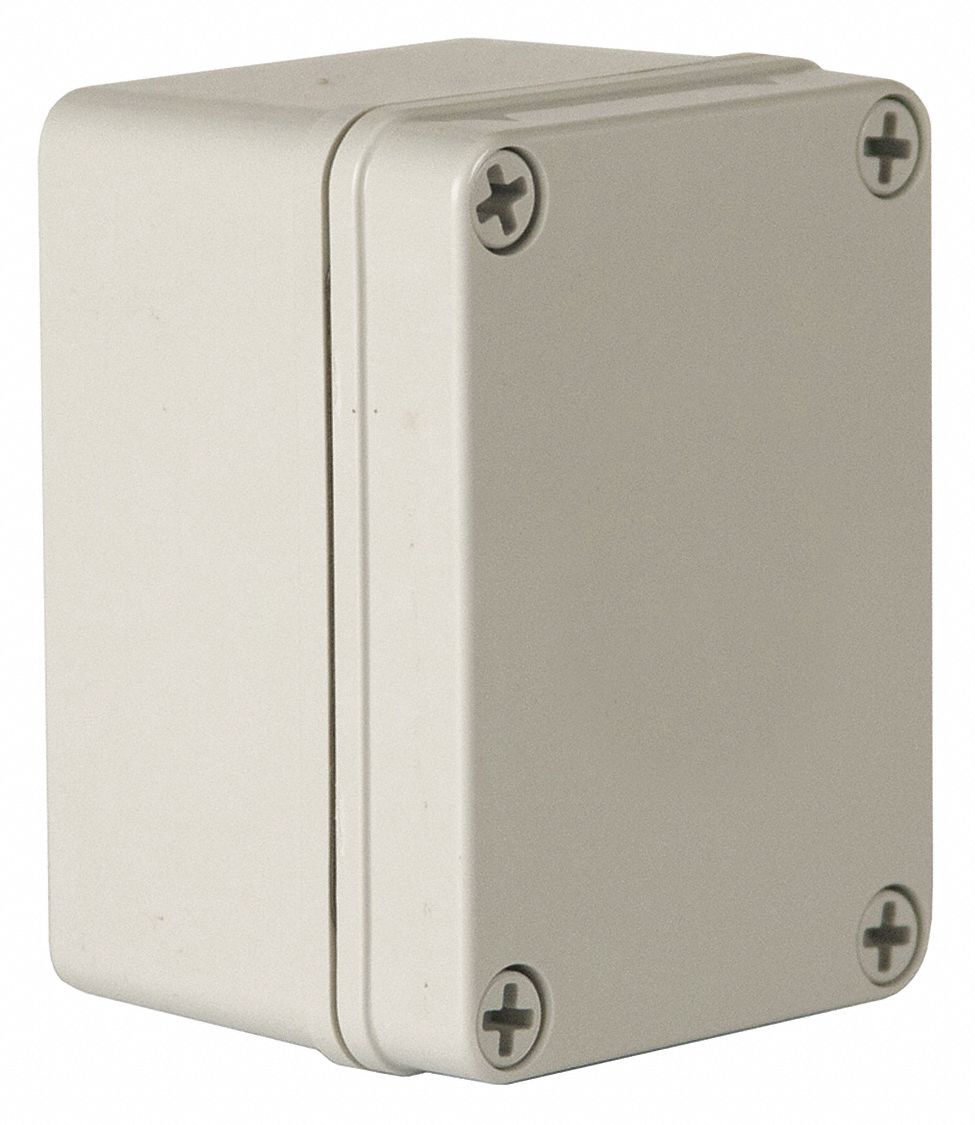 Push Button Enclosure: No Opening, 0 Holes, Non-Metallic, NEMA 4X