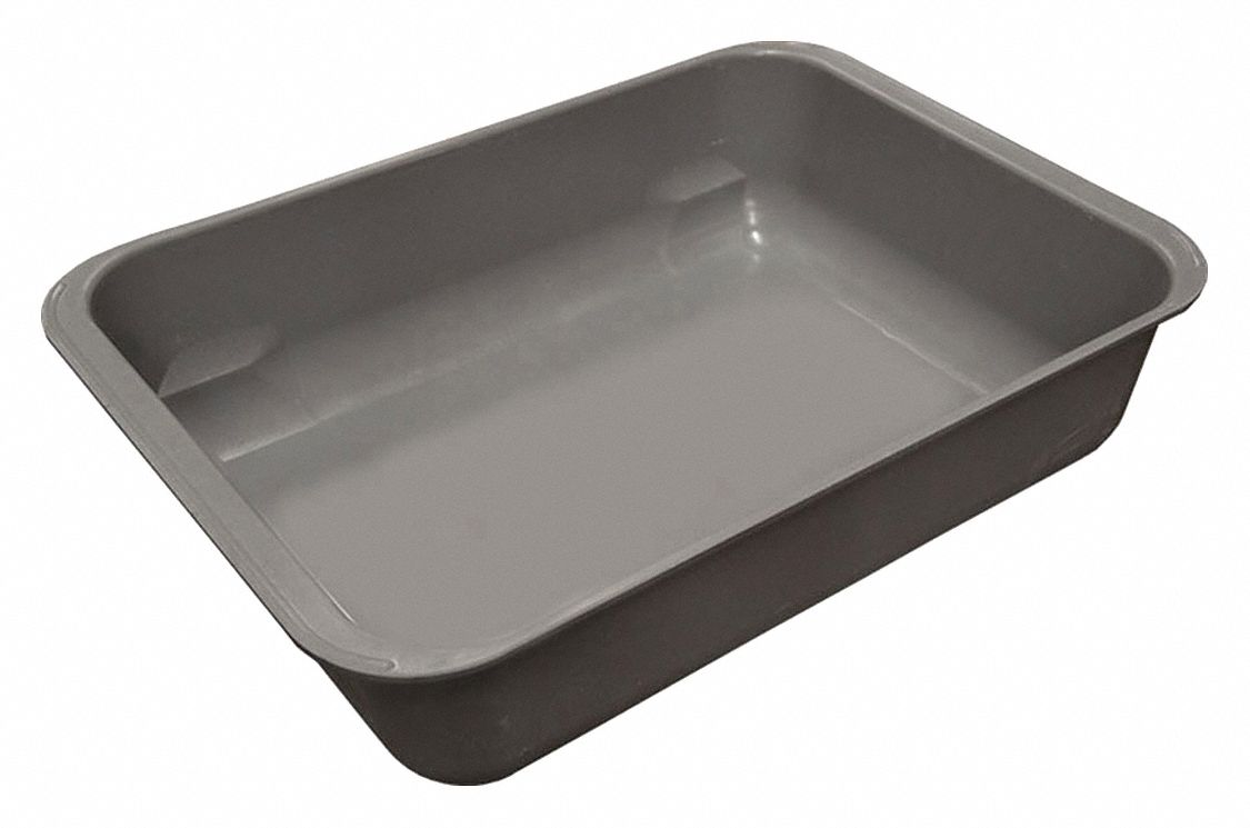 TOTELINE Tray, Gray, 5 inH x 21 1/4 inL x 15 inW, 1EA 487P06