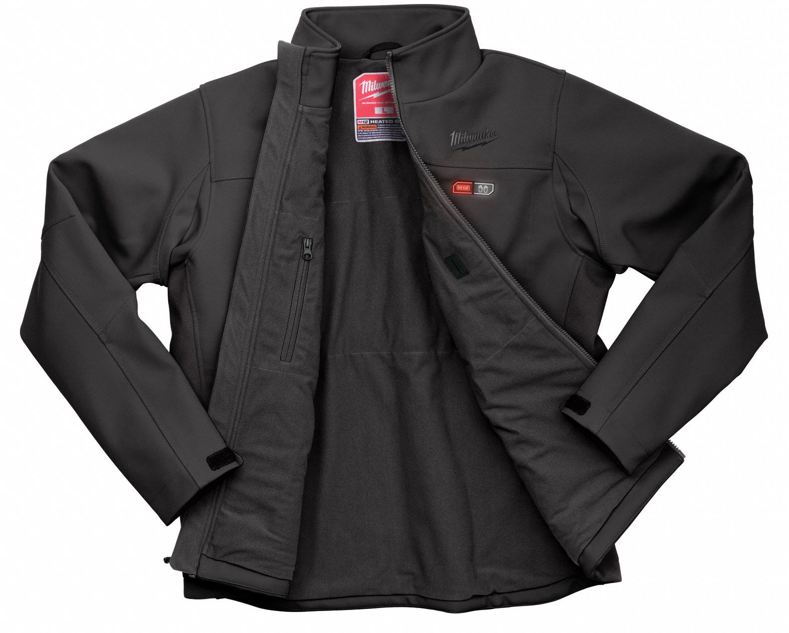 MILWAUKEE Men's Black Heated Jacket, Size S, Battery Included Yes