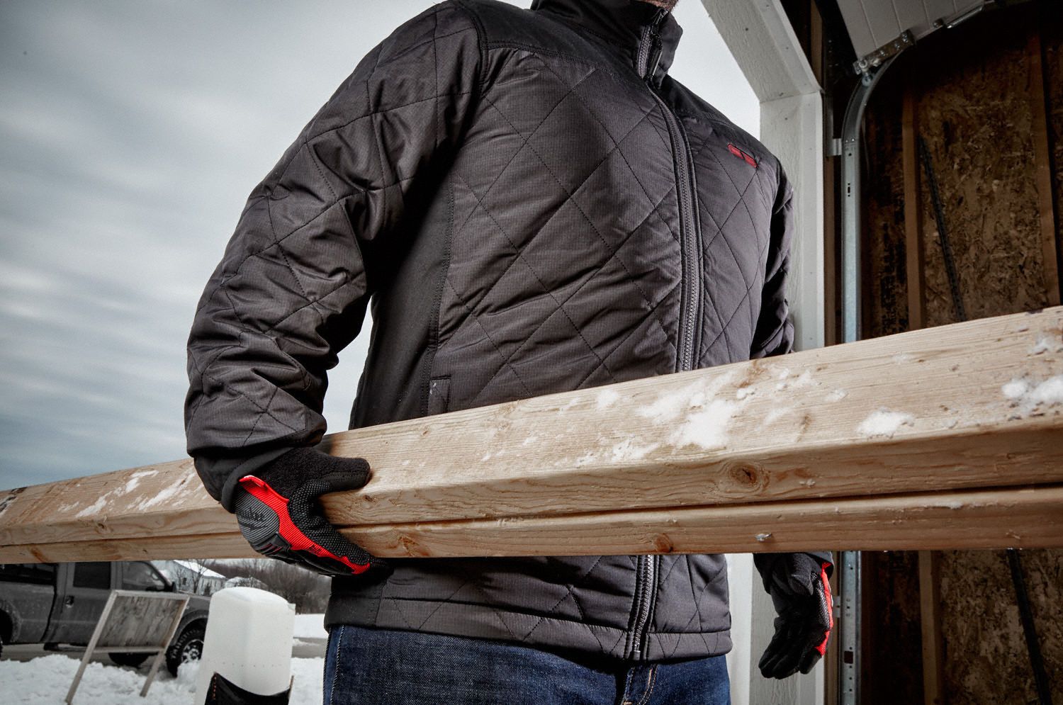 MILWAUKEE Heated Jacket, M, Mens, 12V Battery 487P95203B21M Grainger