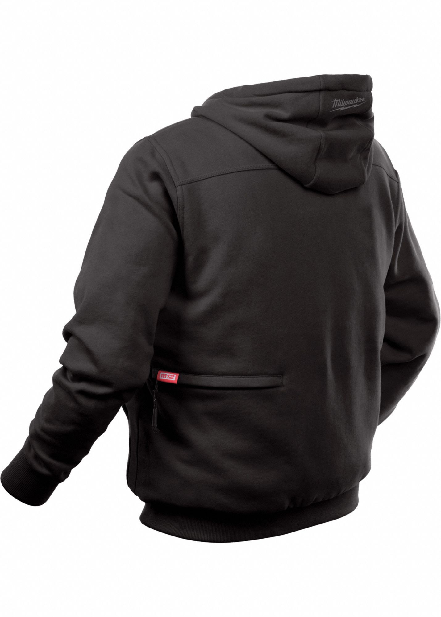 MILWAUKEE Men's Black Heated Hoodie Kit, Size: XL, Battery Included ...