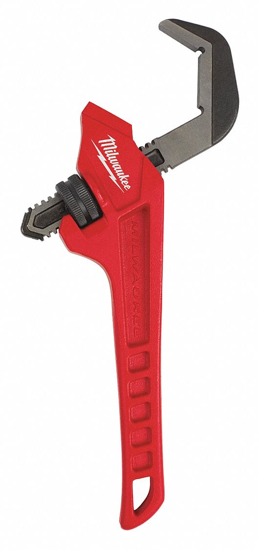 MILWAUKEE Hex Pipe Wrench, Cast Iron, Black Oxide, Jaw Capacity 2 5/8