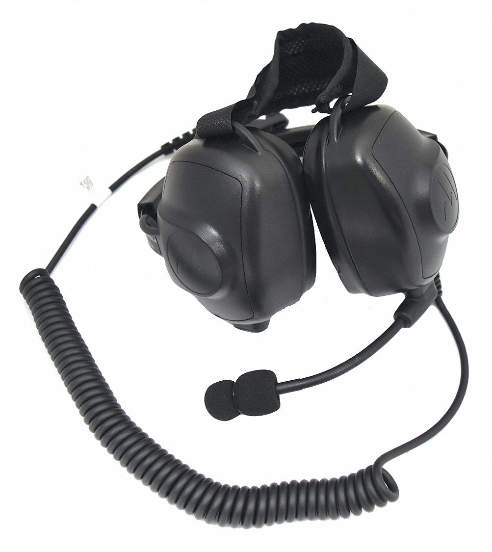 MOTOROLA, Behind-the-Neck Earmuff, 24 dB NRR, Heavy Duty Headset 