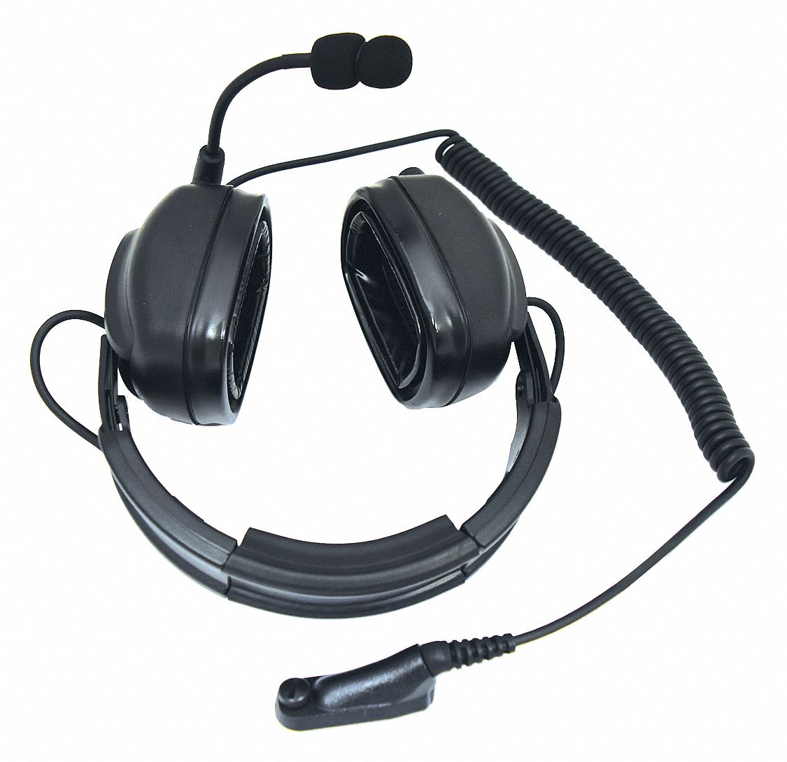 MOTOROLA, Over-the-Head Earmuff, 24 dB NRR, Heavy Duty Headset 