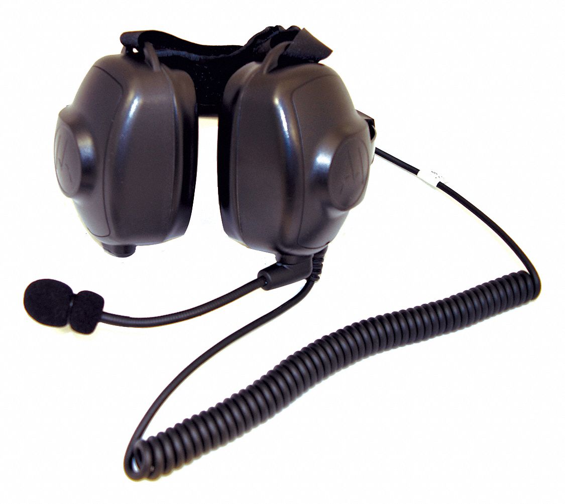 MOTOROLA Two Ear Behind the Head Headset, 24 dB Noise Reduction Rating