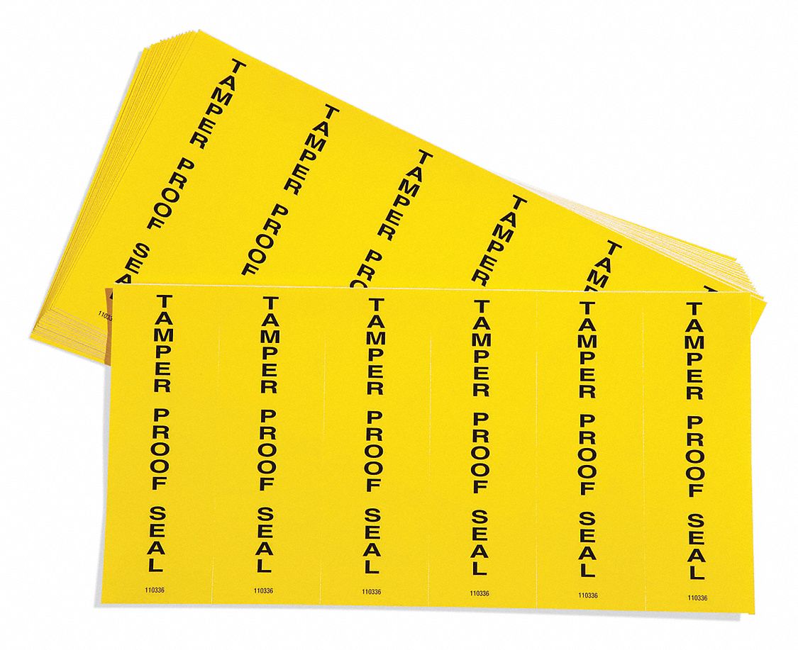 SPILLTECH, Tamper Proof Seal, 2 in x 6 in, Tamperproof Seal Label