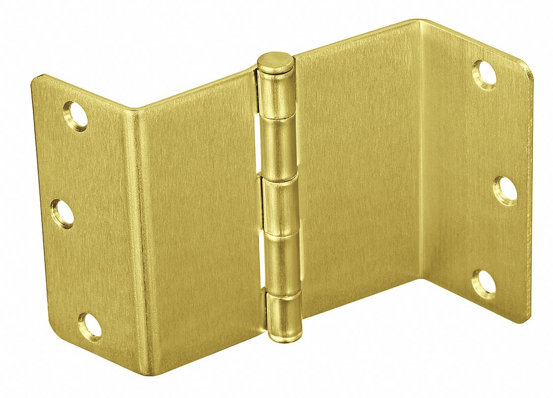 MCKINNEY Swing Clear Hinge, No, Flush, Plain, Barrel, Satin Brass