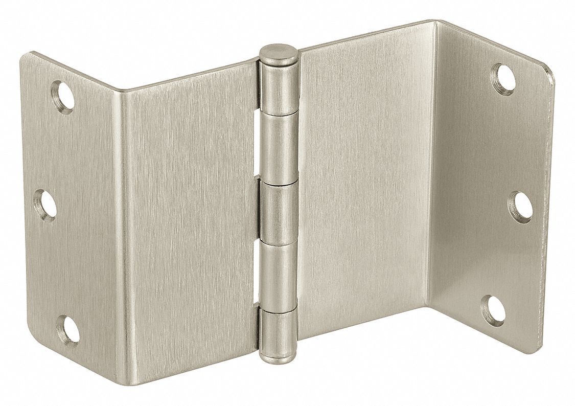 MCKINNEY Swing Clear Hinge, No, Flush, Plain, Barrel, Satin Nickel