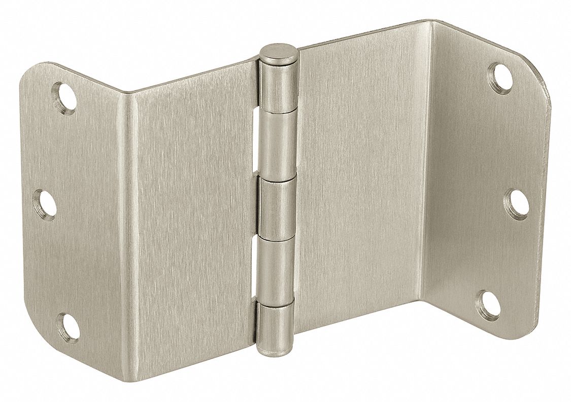 MCKINNEY Swing Clear Hinge, No, Flush, Plain, Barrel, Satin Nickel 487V743 1/2 T2895 US15 5