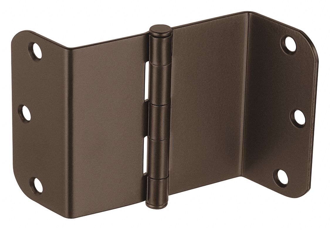 Swing Clear Hinge: Steel, 3 1/2 in Leaf Ht, 1 1/4 in Leaf Wd