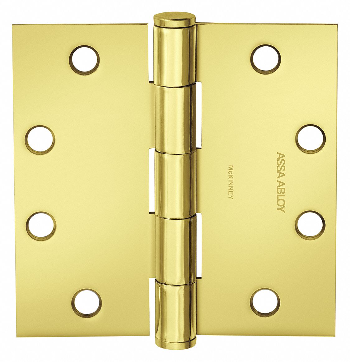 Butt Hinge: Steel, Full Mortise, 1 11/16 in Leaf Wd