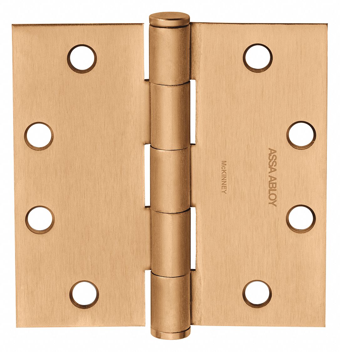 Butt Hinge: Steel, Full Mortise, 1 7/16 in Leaf Wd