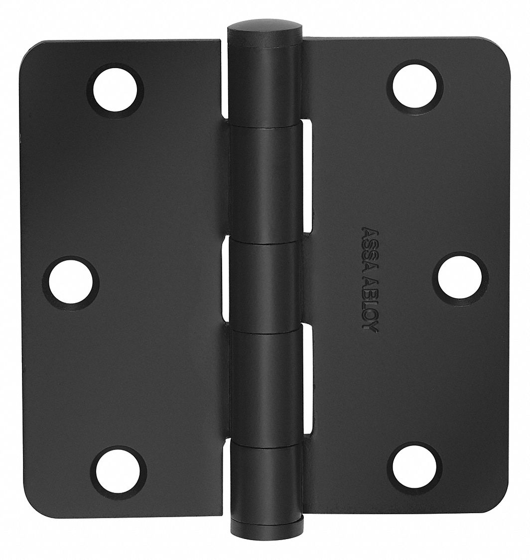 Butt Hinge: Steel, Full Mortise, 1 7/16 in Leaf Wd