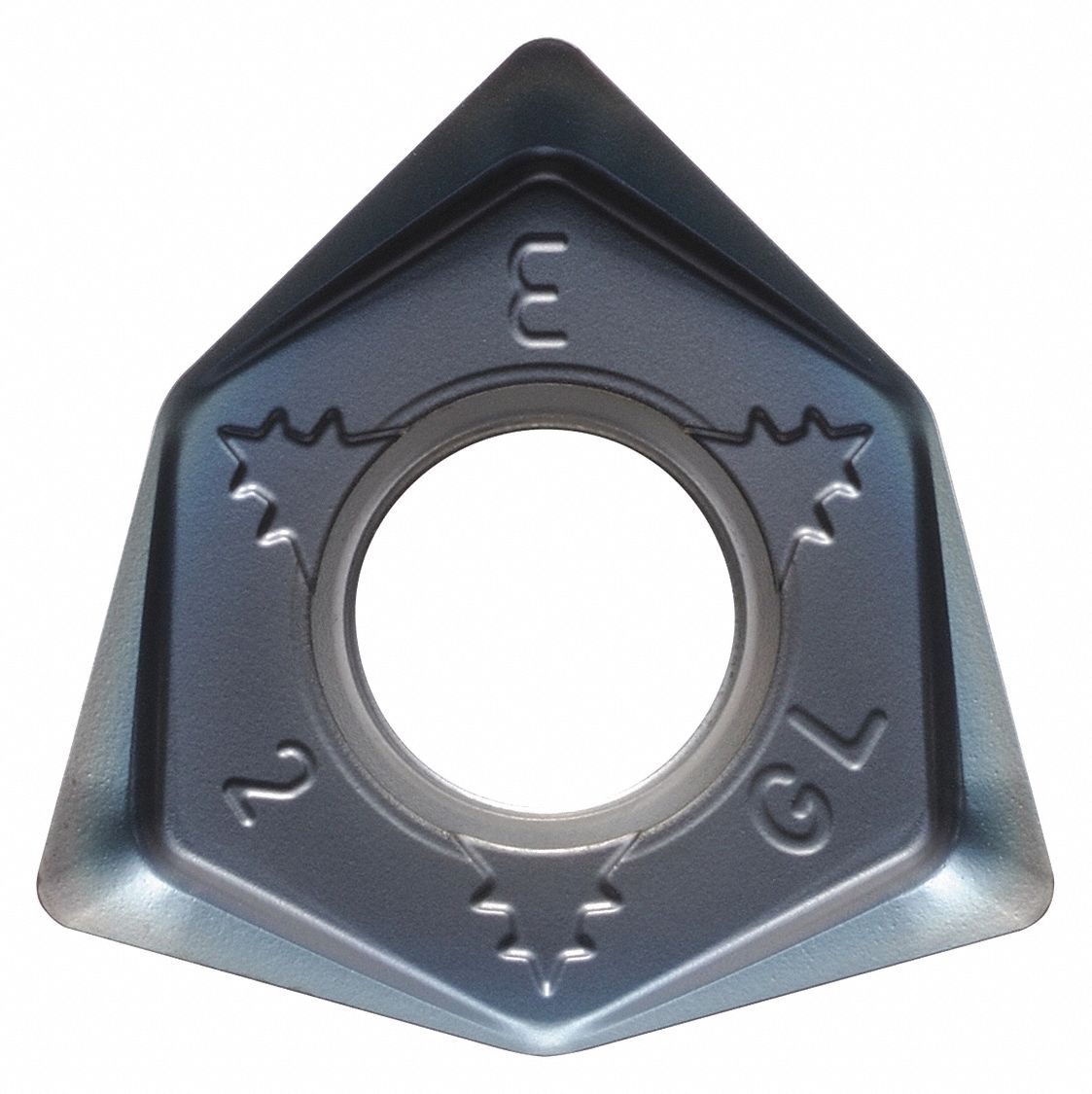 Trigon Milling Insert: 0.5520 in Inscribed Circle, 0.0315 in Corner Radius, 0.262 in Thick