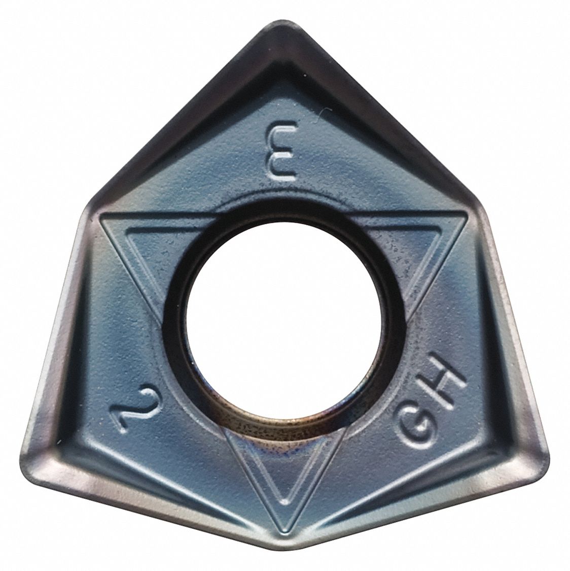 Trigon Milling Insert: 0.5520 in Inscribed Circle, 0.0315 in Corner Radius, 0.262 in Thick