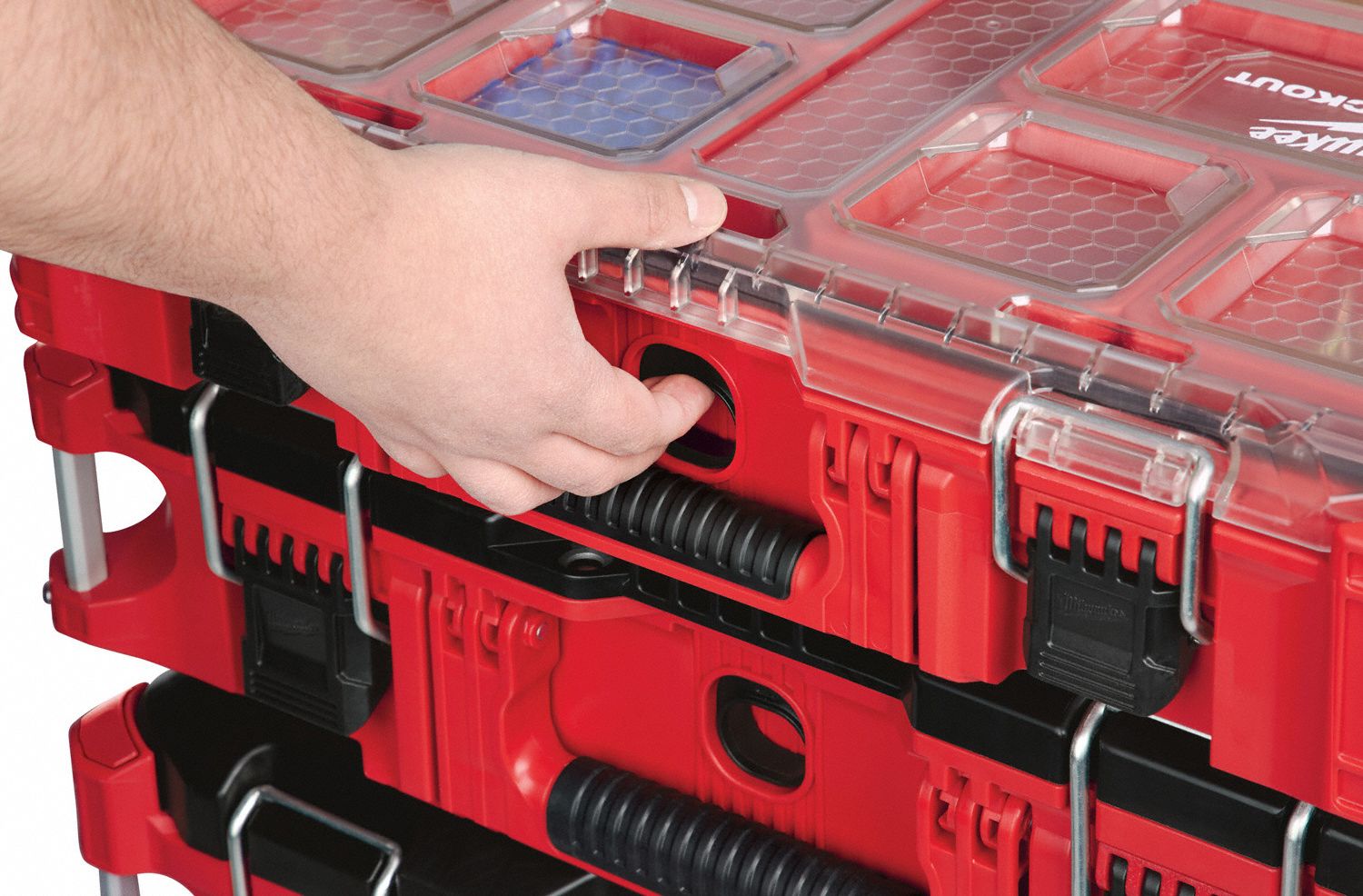 MILWAUKEE Plastic, Tool Case, 19 3/4 in Overall Width, 15 1/2 in