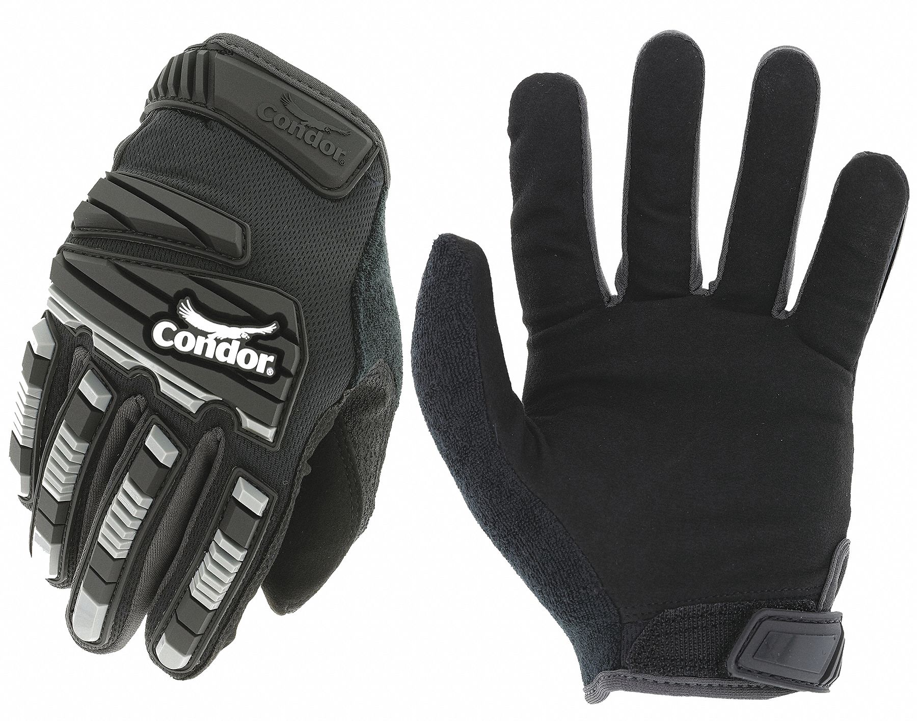 CONDOR Guantes para Mecánico Cotton/Neoprene/Nylon/TPR Negro Talla 8 - Guantes y Mitones Mecánicos - 488C49 | 488C49 - Grainger México