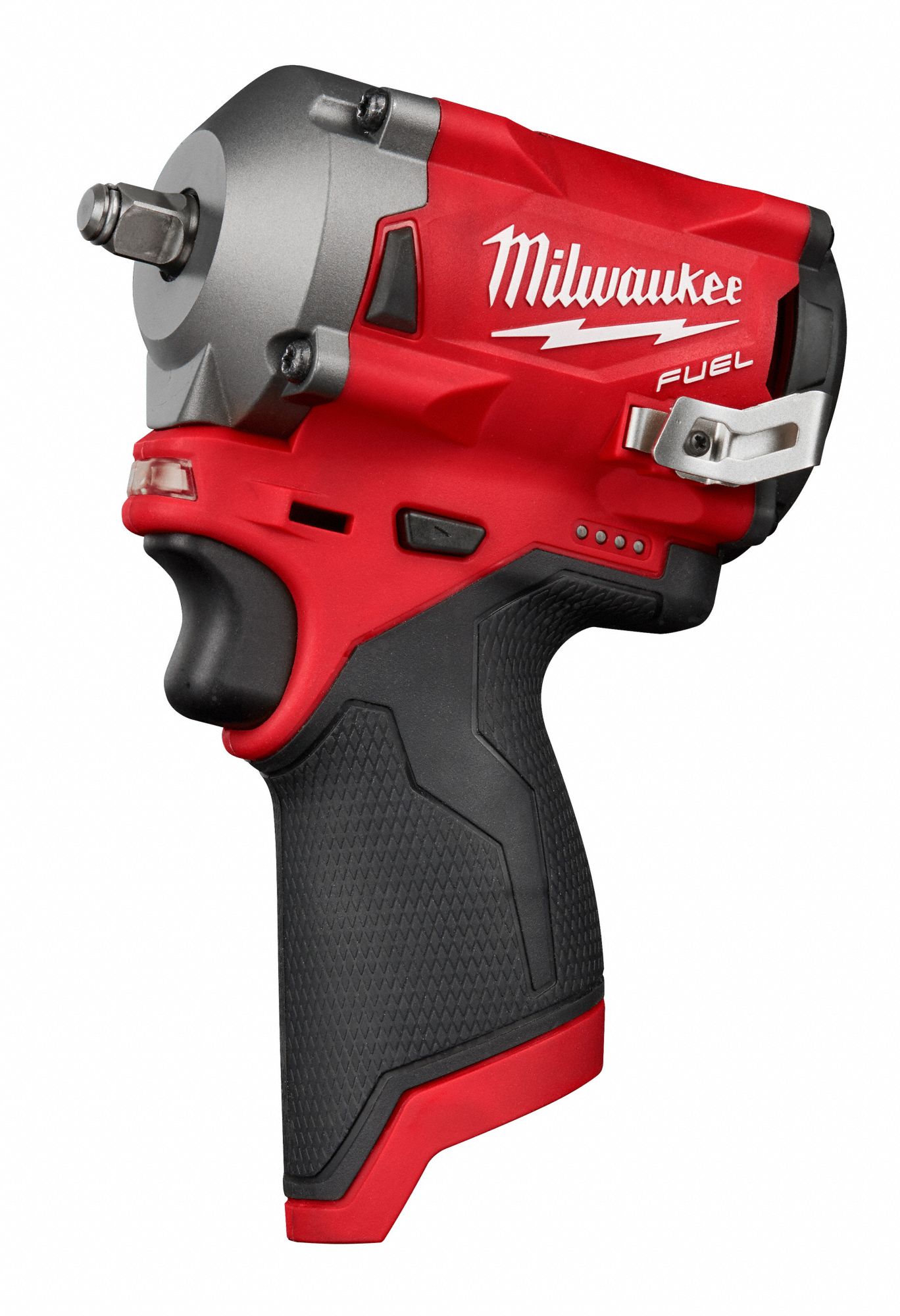 Milwaukee M12 FUEL 12V Lithium-Ion Brushless Cordless Stubby in. Impact Wrench (Tool-Only)   Tape Measure - 1