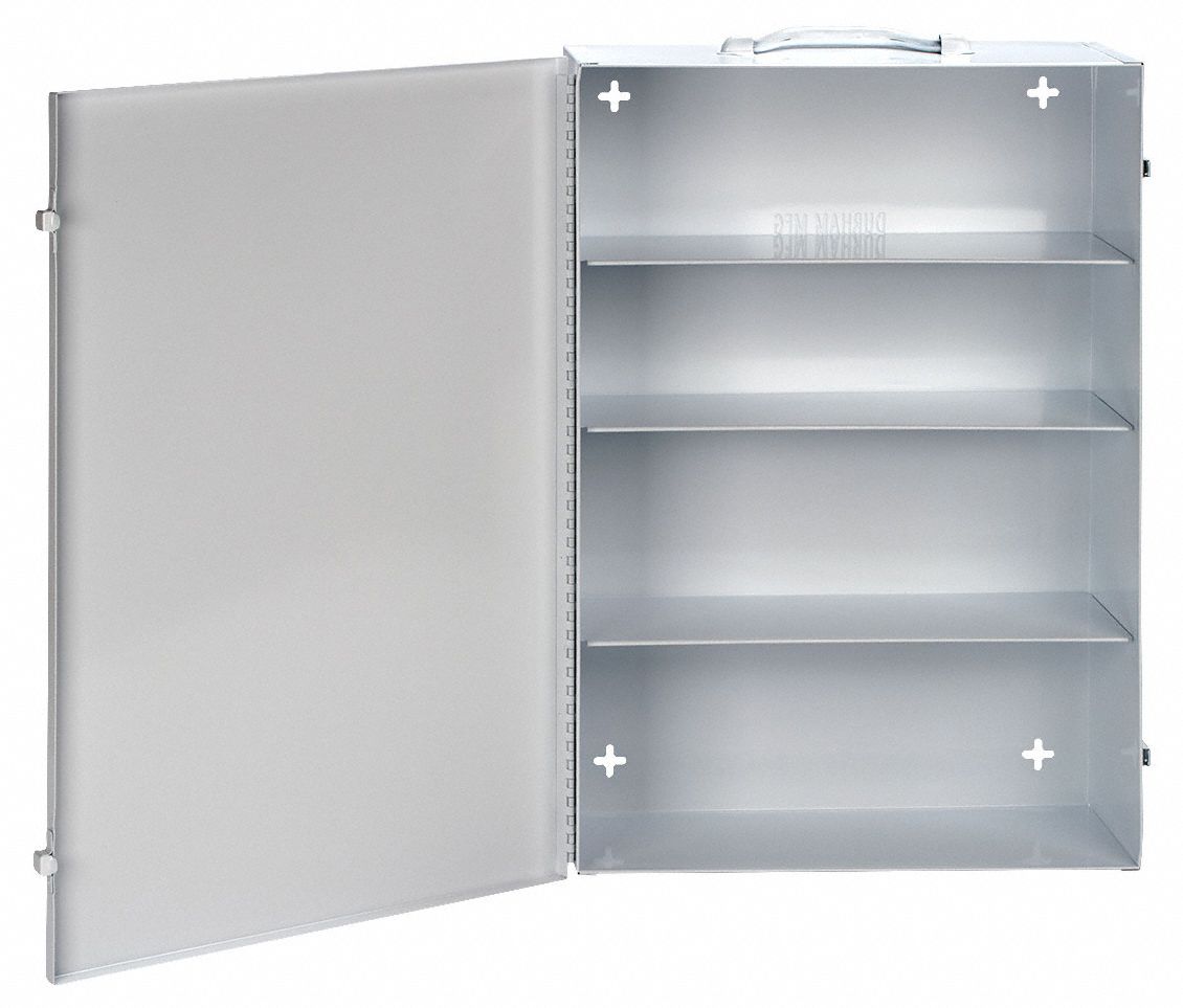 GRAINGER APPROVED Empty First Aid Metal, Wall Mount, 23 in