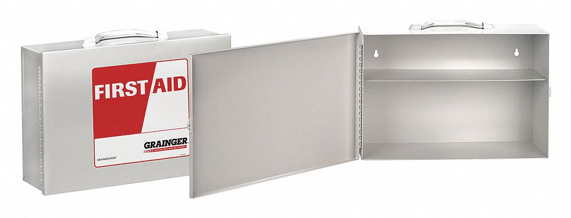 Empty First Aid Cabinet,  Metal,  Wall Mount,  10 1/4 in Height,  14 3/4 in Width