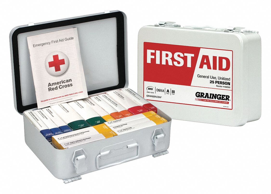 GRAINGER APPROVED First Aid Kit, Kit 