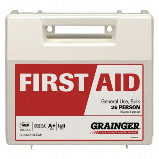 Industrial, 25 People Served per Kit, First Aid Kit - 488G88