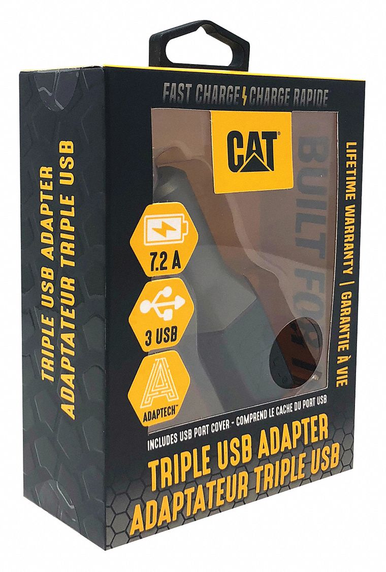 USB Car Charger Charges Up To 3 Devices