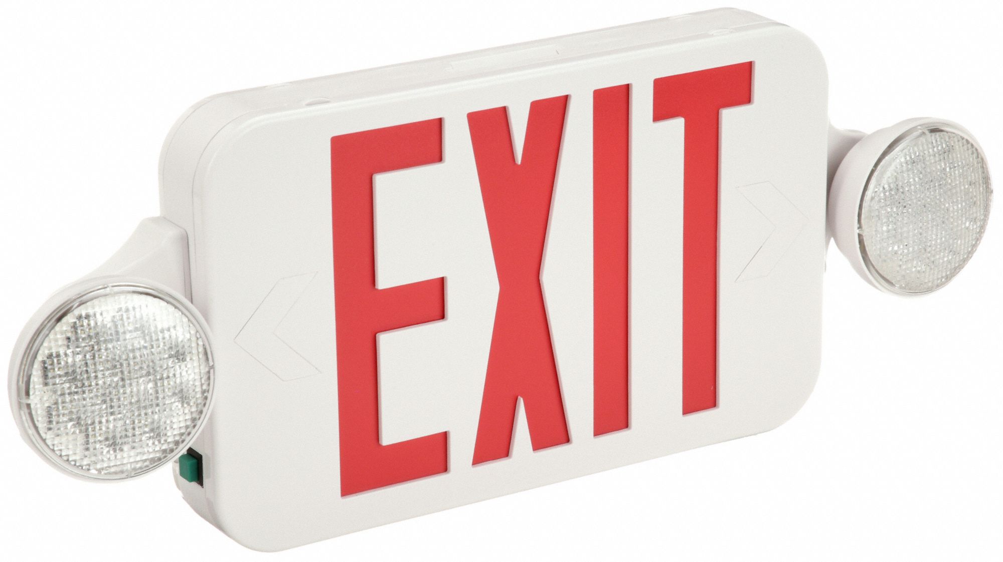 White, 1 or 2 Faces, Exit Sign with Emergency Lights - 488U42|CCRRCSD ...