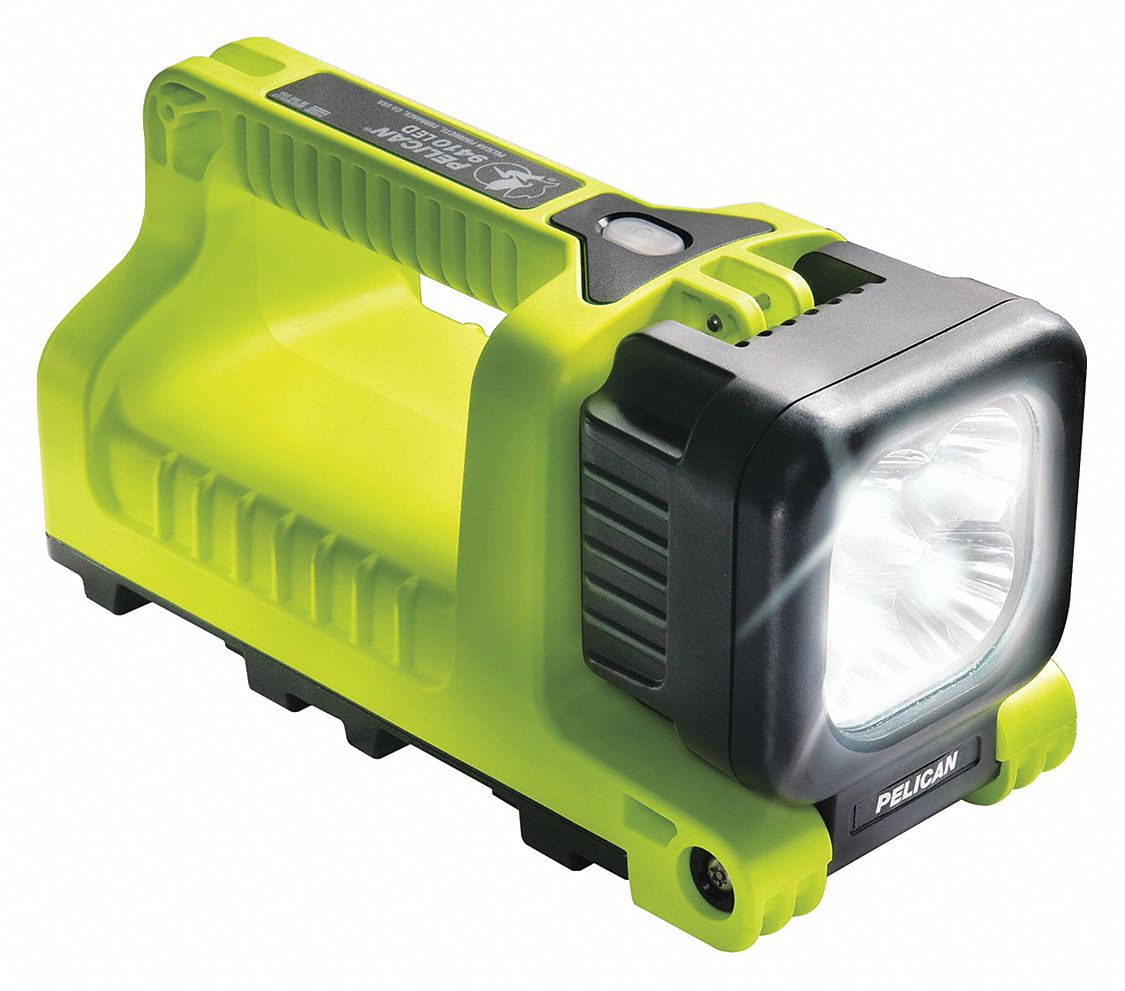 HANDHELD FLASHLIGHT, LED, 2207 LUMENS, 453 M BEAM, YELLOW, 8.75 IN L/4 IN DIA, PLASTIC/PC