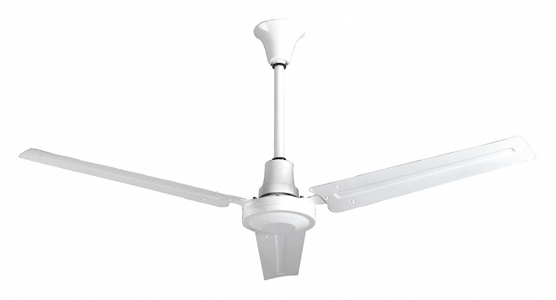 Standard-Duty Industrial Ceiling Fan: 56 in Blade Dia, Variable Speeds, 28,000 cfm, 120 V AC