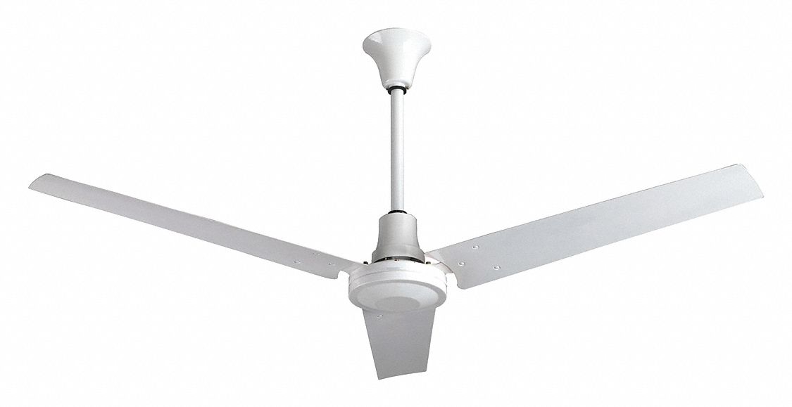 Light-Duty Indoor/Outdoor Industrial Ceiling Fan: 60 in Blade Dia, Variable Speeds, 5,797 cfm