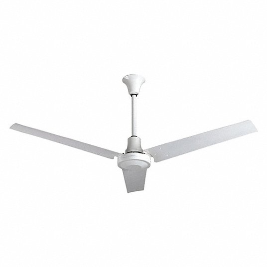 Light-Duty Indoor/Outdoor Industrial Ceiling Fan: 60 in Blade Dia, Variable Speeds, 5,797 cfm