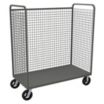 Single-Side-Access Wire Stock Carts with Solid Shelves