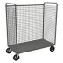 Single-Side-Access Wire Stock Carts with Solid Shelves