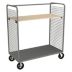 Dual-Side-Access Wire Stock Carts with Adjustable-Height Solid Shelves