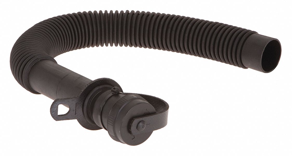 Drain Hose Kit: Drain Hose Kit, Plastic, 25 1/4 in Overall Lg, 8 5/8 in Overall Wd, Black