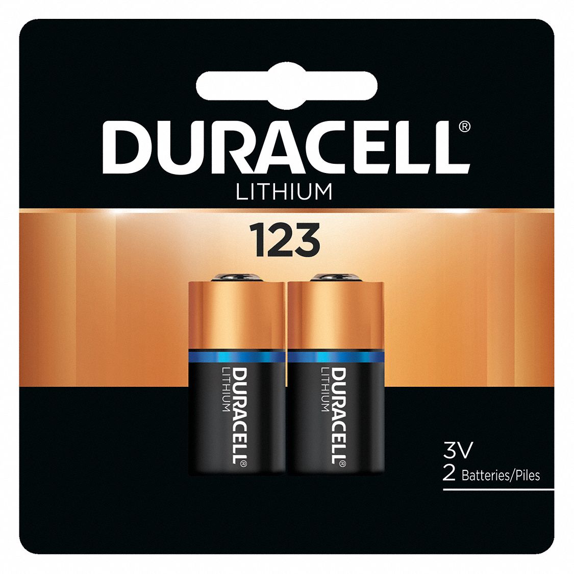 BATTERY, 123 BATTERY SIZE, LITHIUM, 1,550 MAH CAPACITY, 3V DC, 2 PK