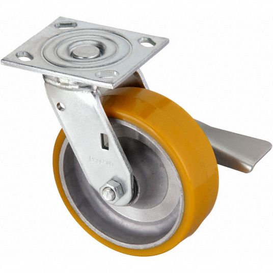 8 in Wheel Dia., 1250 lb, NSF-Listed Sanitary Plate Caster - 488Z99 ...