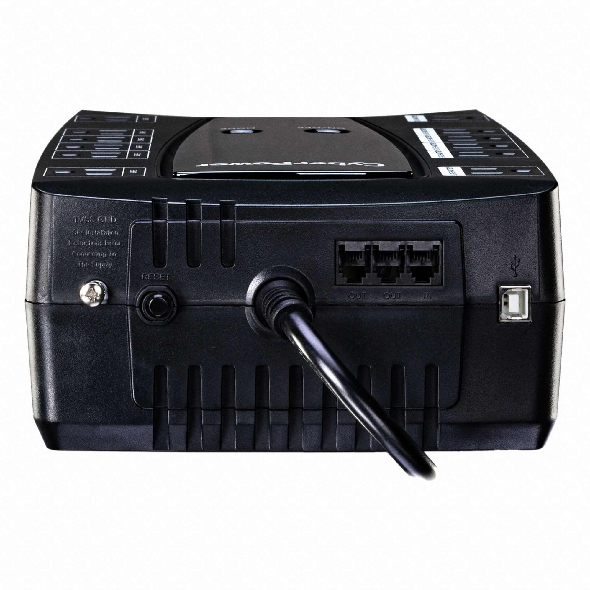 UPS System: Single Phase, 900 VA Power Rating, 120 V AC Input, 120 V AC Output, 5-15P
