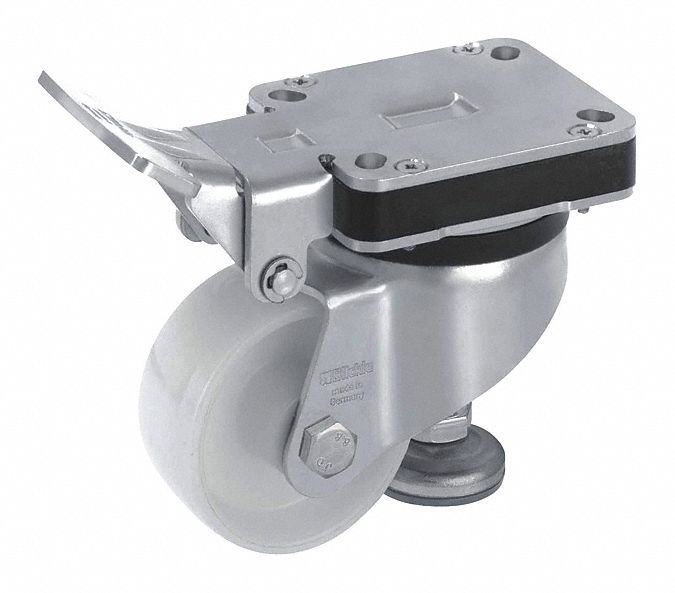 LEVELING PLATE CASTER,SWIVEL,440 LB.