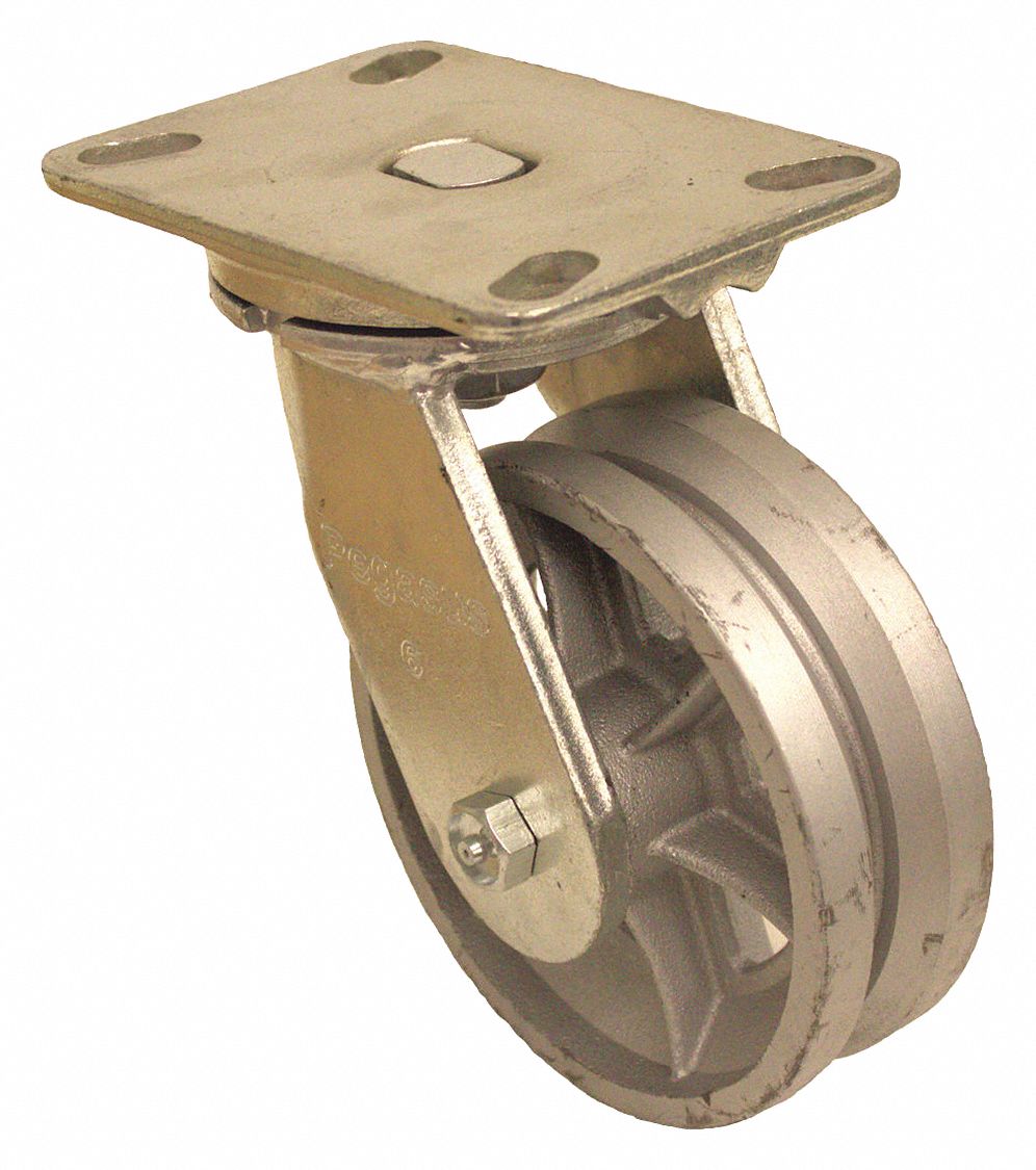 Grainger Approved V Groove Track Wheel Plate Caster Swivel 1000