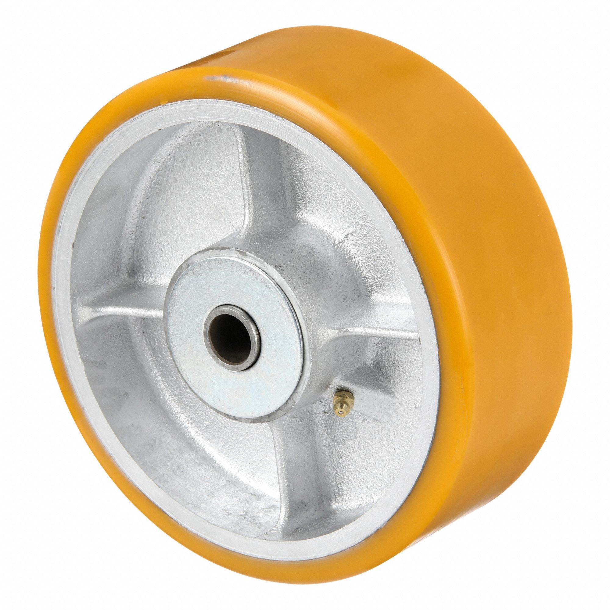 Caster Wheel: 8 in Wheel Dia., 3 in Wheel Wd, Polyurethane, 2, 500 lb Load Rating